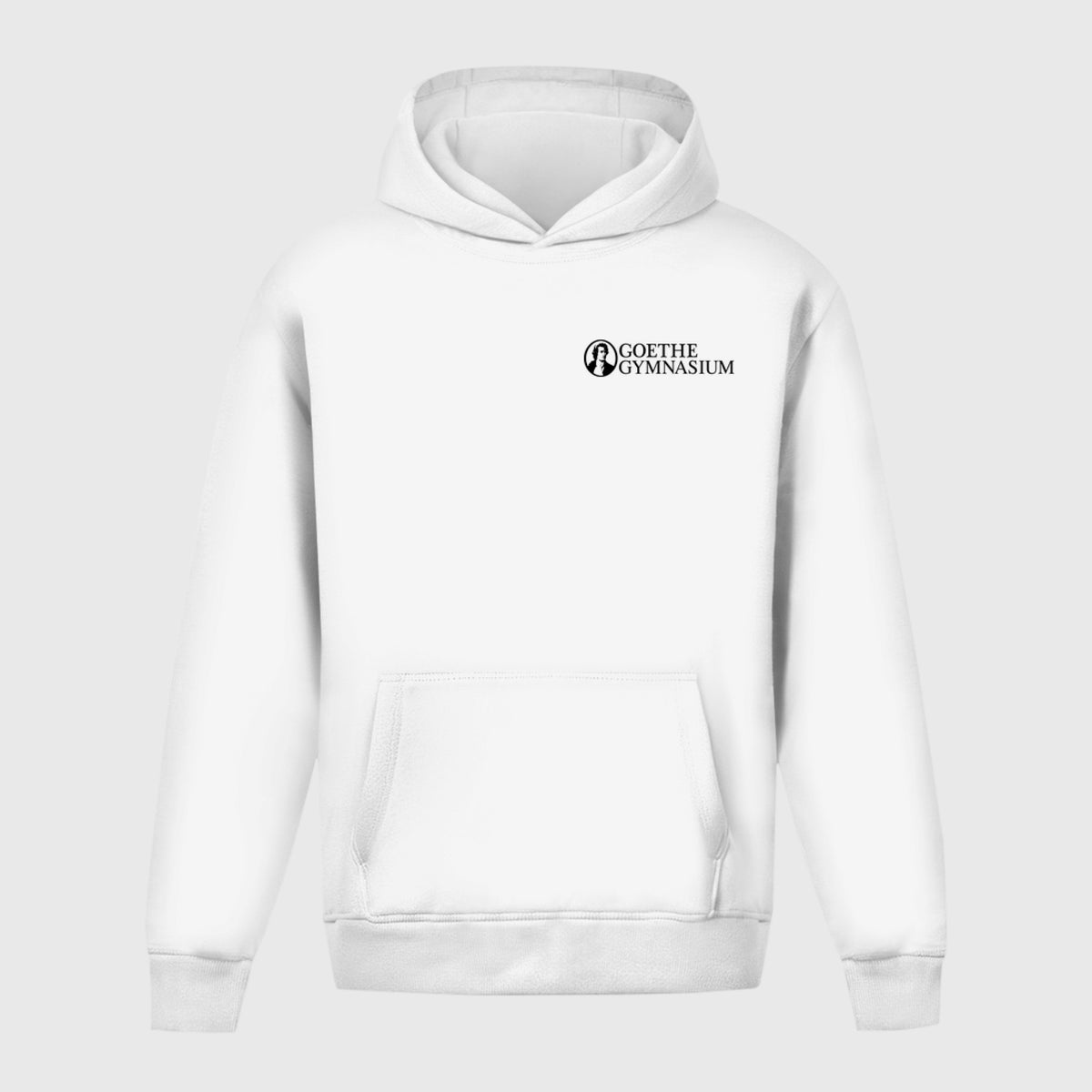 Oversize Hoodie Ohne Kordel Goethe Gymnasium white